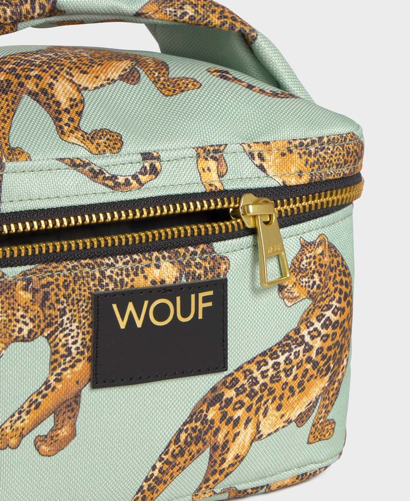 WOUF Emerald Leopard Vanity Bag