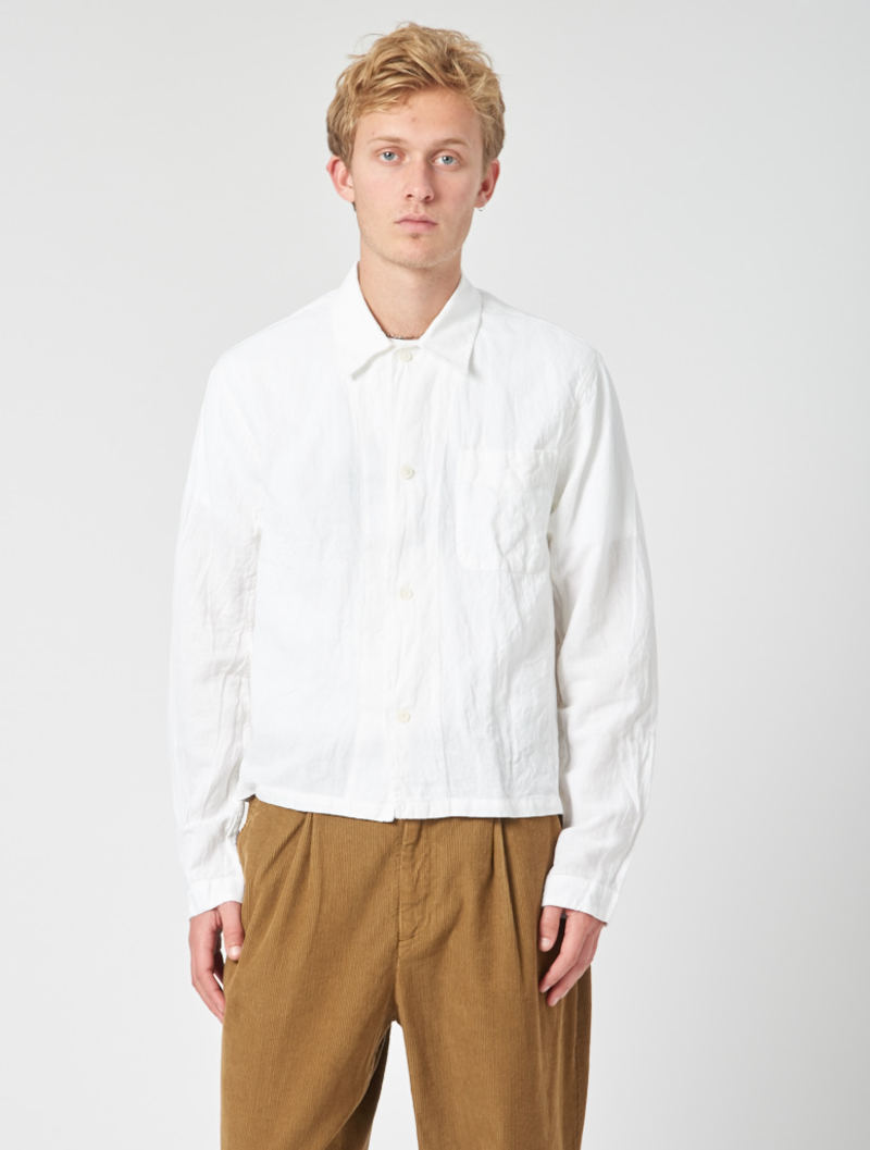 Our Legacy Shrunken Shirt - White Wrinkled Madras | Garmentory