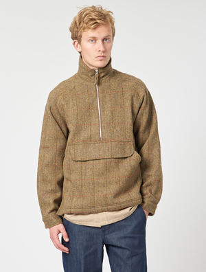 Pop Trading Company DRS Half Zip Jacket - Harris Tweed | Garmentory