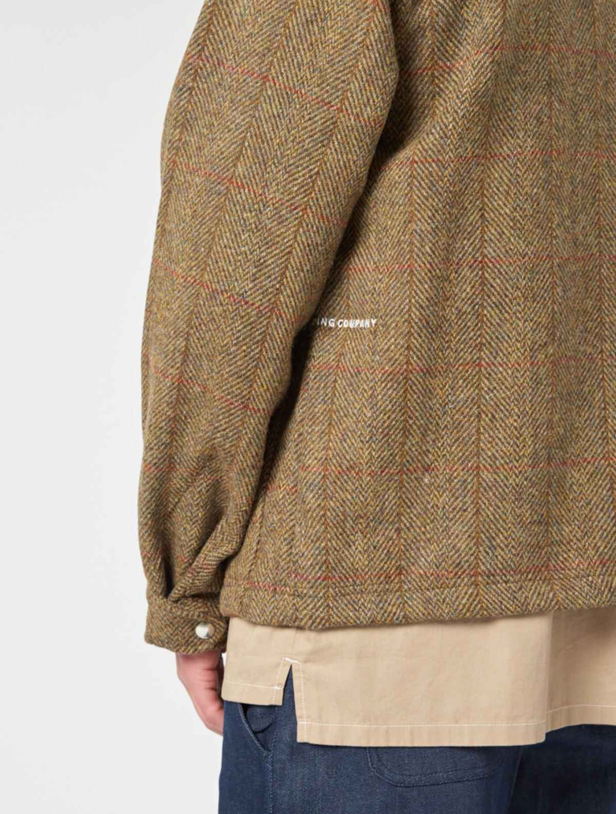 Pop Trading Company DRS Half Zip Jacket - Harris Tweed | Garmentory