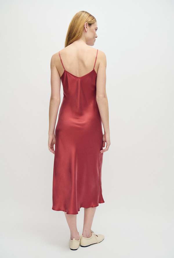 90s Slip Dress Blush Red