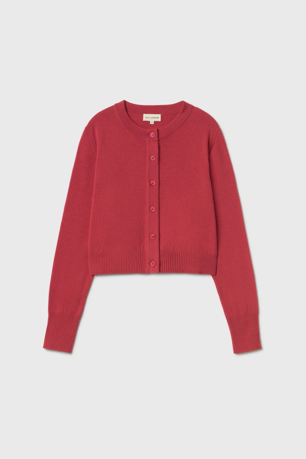 Silk Laundry Cropped Cardigan
