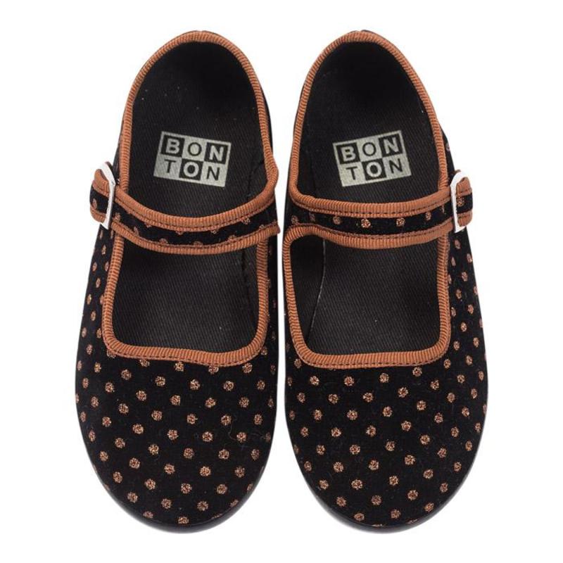 KIDS Bonton Baby And Child Jane Shoes Brown With Dots Garmentory