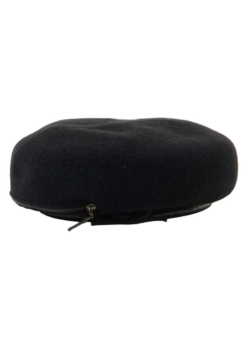 Y's Zip Beret - Black