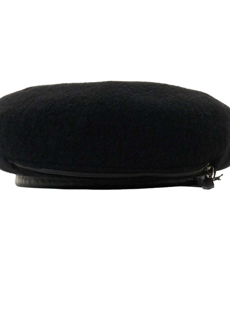 Y's Zip Beret - Black