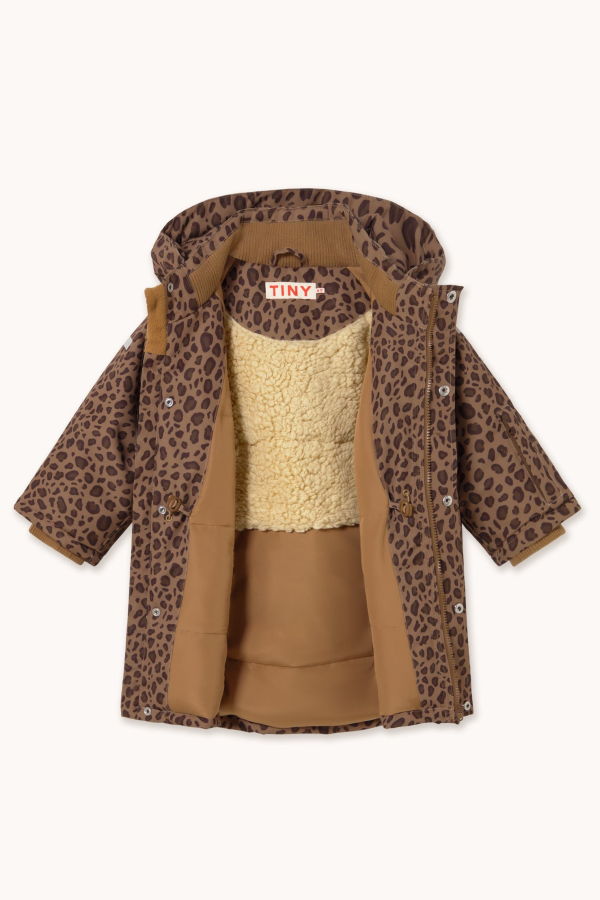 KIDS Tinycottons Animal Print Snow Jacket