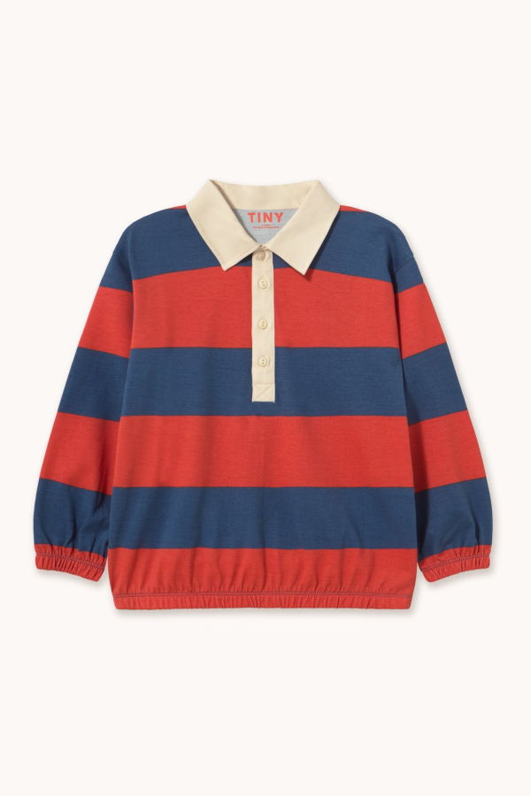 KIDS Tinycottons Striped Polo Sweatshirt