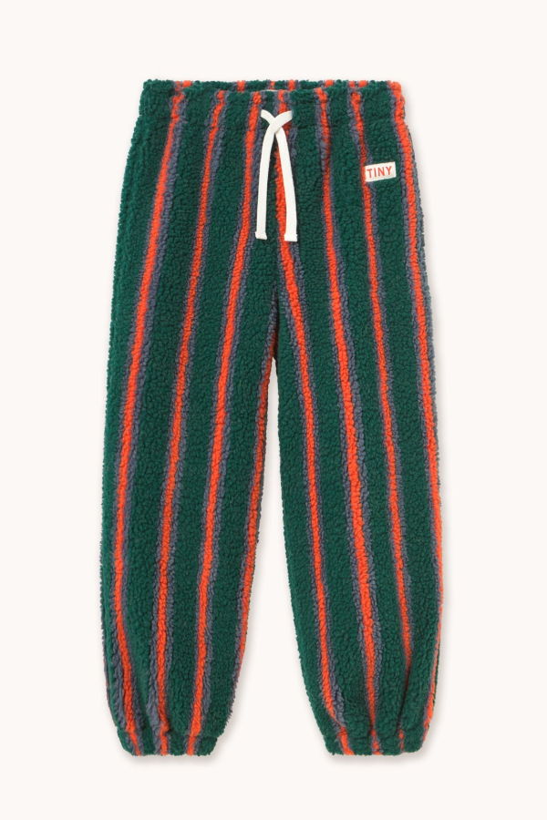 KIDS Tinycottons Multicolor Stripes Sherpa Sweatpant