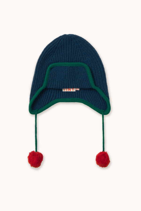 KIDS Tinycottons Pom Pom Earflap Beanie