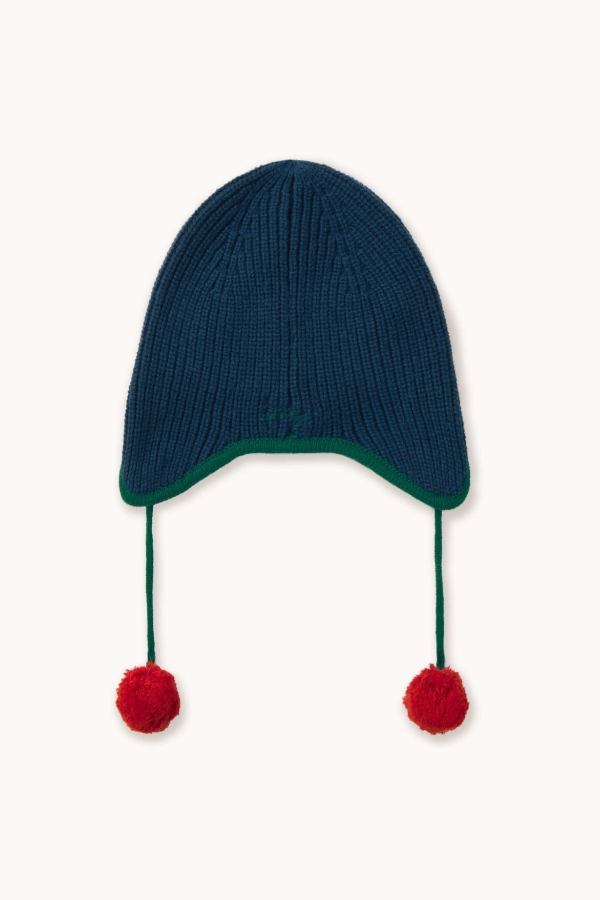 KIDS Tinycottons Pom Pom Earflap Beanie