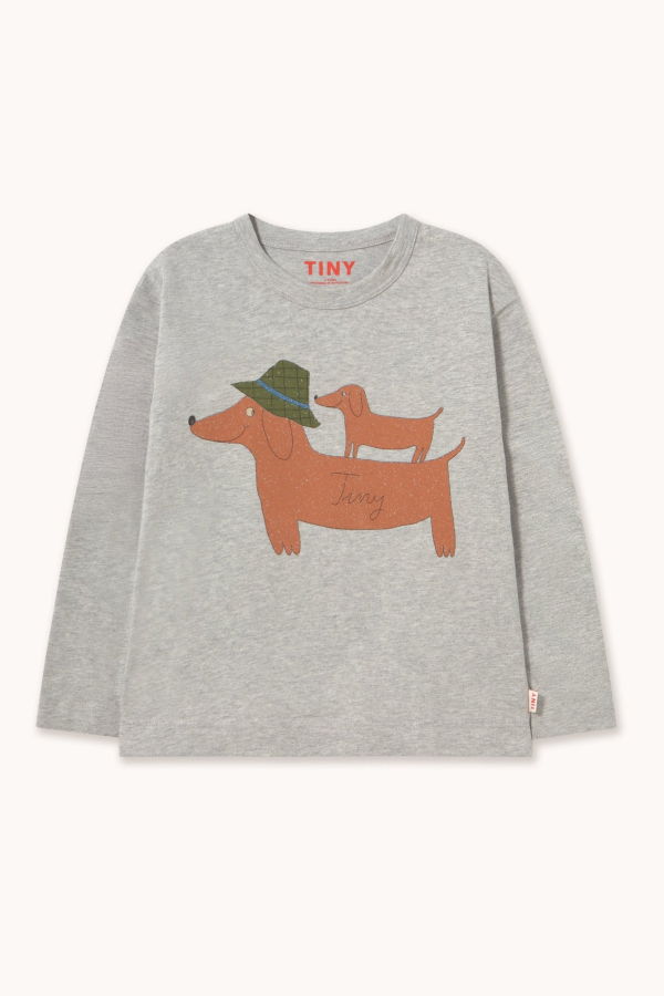 KIDS Tinycottons Two Dogs Graphic Sleeve Tee