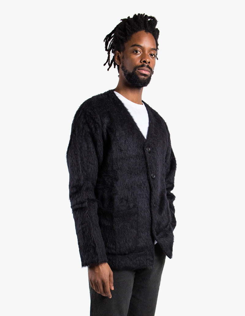 トップス OUR LEGACY mohair cardigan Our Legacy Men's Cardigan in Mole Grey Mohair Our Legacy