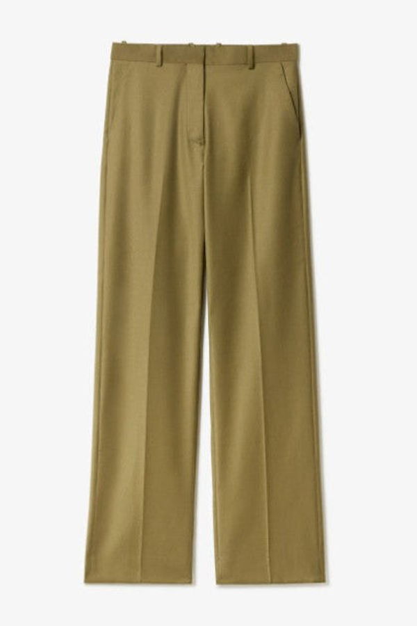 House of Dagmar Classic Suit Trouser - Olive Green