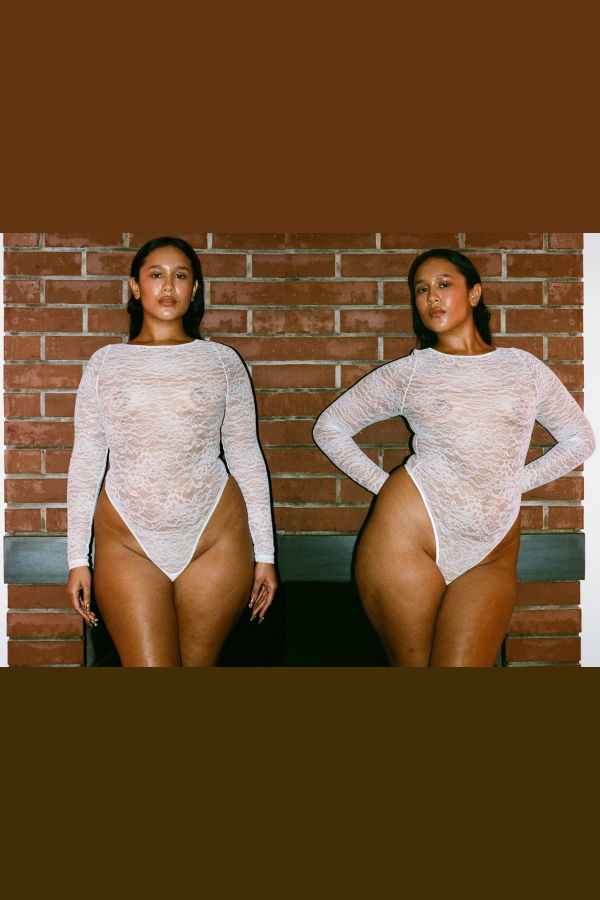 Gil Rodriguez Lace Long Sleeve Bodysuit