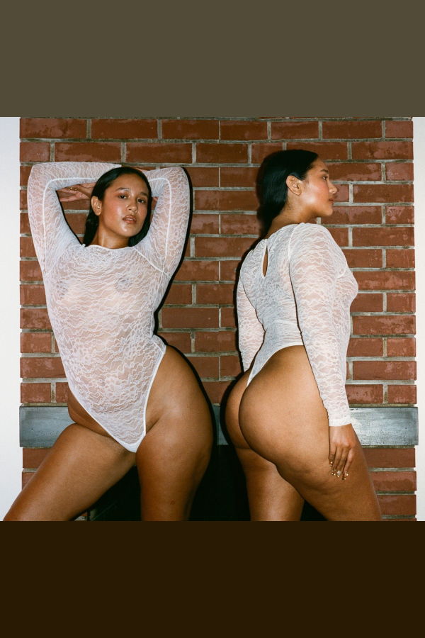 Gil Rodriguez Lace Long Sleeve Bodysuit