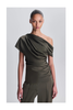 Jonathan Simkhai Phoebe Draped Top - Thumbnail 2