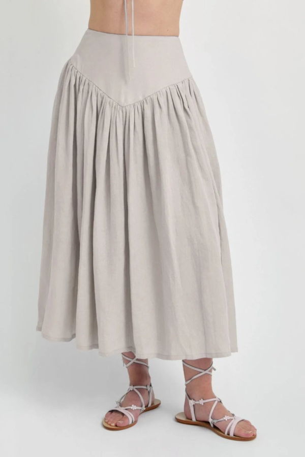 Eliza Faulkner Lucille Skirt - Natural Linen