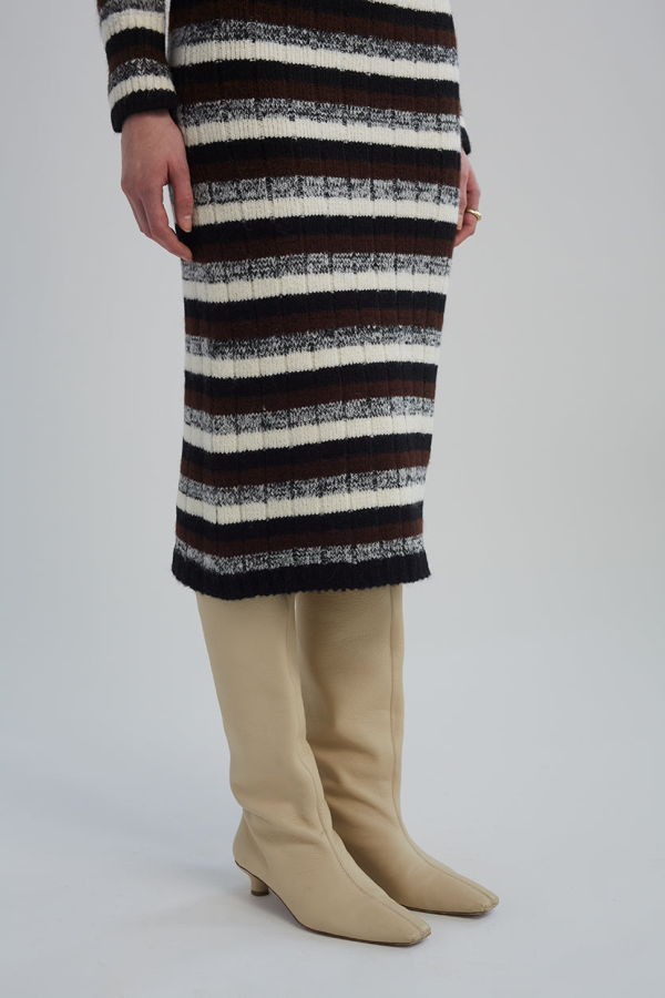 ELEVEN SIX Pia Multi Stripe Tube Skirt