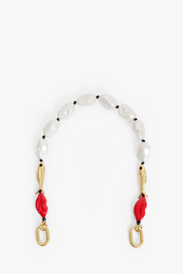 Clare V. Beads/Lips/Fish Shortie Strap