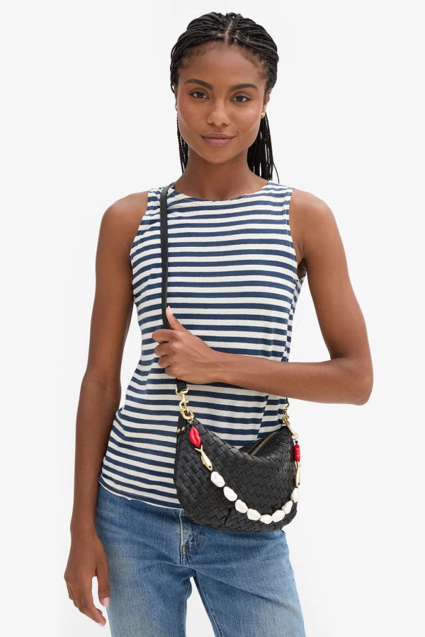 Clare V. Beads/Lips/Fish Shortie Strap