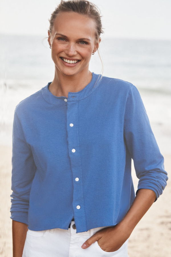 Frank & Eileen Jackie Cardigan - Lazuli Blue