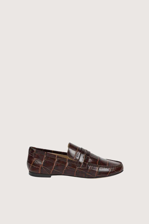 Jamie Haller Penny Loafer Croc - Oxblood
