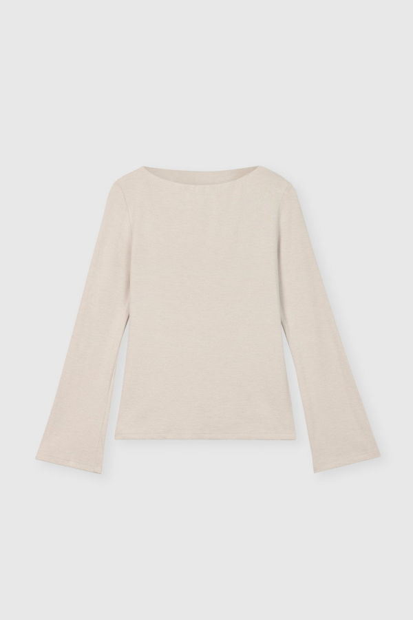 DĀL THE LABEL Wool Blend Boatneck Sweater