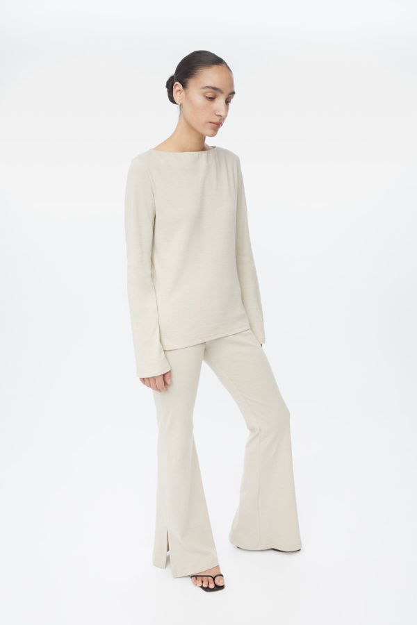DĀL THE LABEL Wool Blend Boatneck Sweater