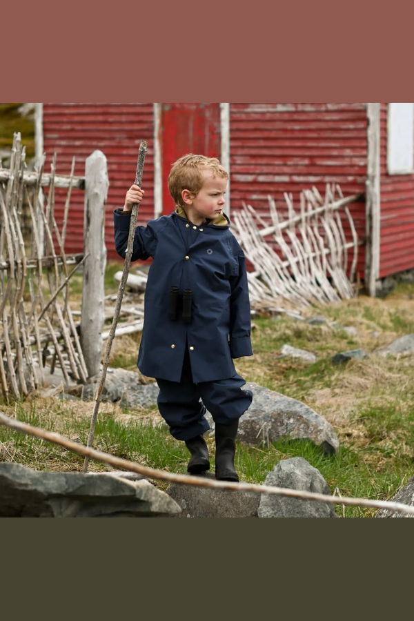 KIDS Faire Child Midi Rain Coat Inkberry - Navy Blue