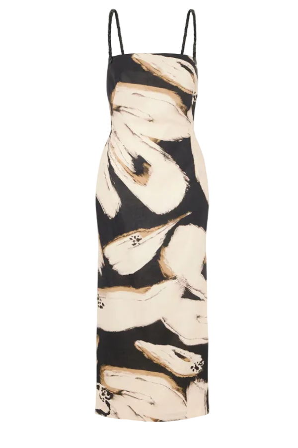 ANDRES OTALORA Lo No Dicho Midi Dress with Leather Straps