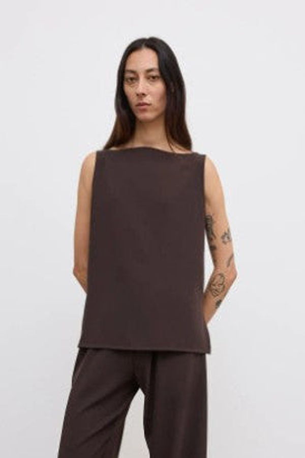 House of Dagmar Sleeveless Crepe Top