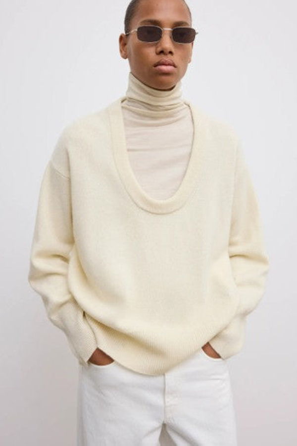 House of Dagmar Soft Wool Scoop Knit Sweater