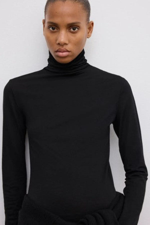 House of Dagmar Wool Jersey Rollneck Top