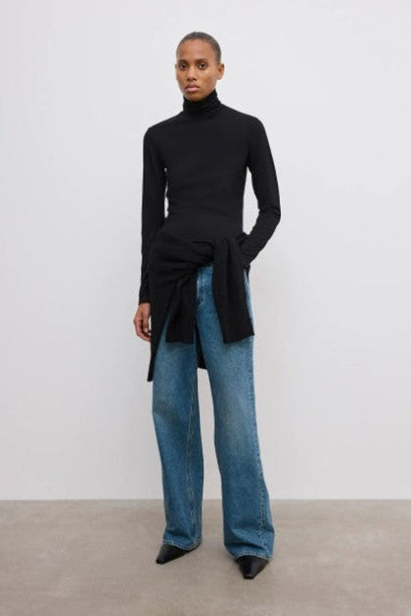House of Dagmar Wool Jersey Rollneck Top