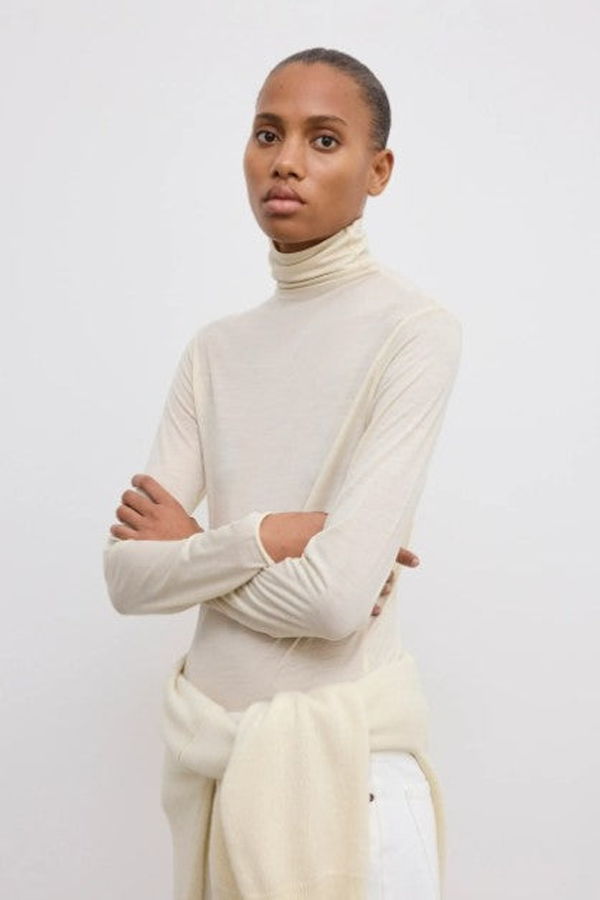House of Dagmar Wool Jersey Rollneck Top