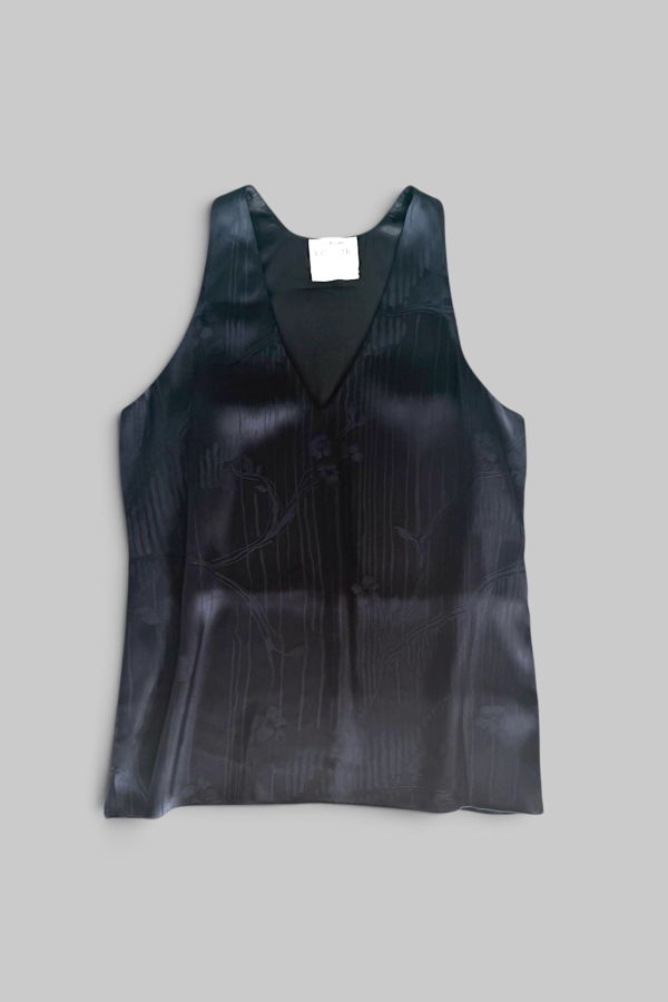 Forte Forte "The Lotus" Fluid Jacquard Top - Notte