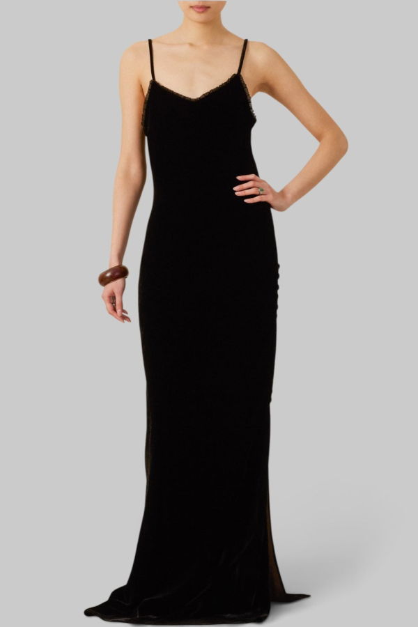 Alix Of Bohemia Athens Onyx Velvet Dress