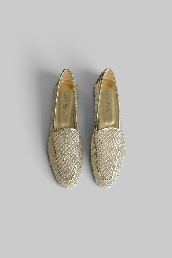 Forte Forte Strass Mesh Loafer - Platino
