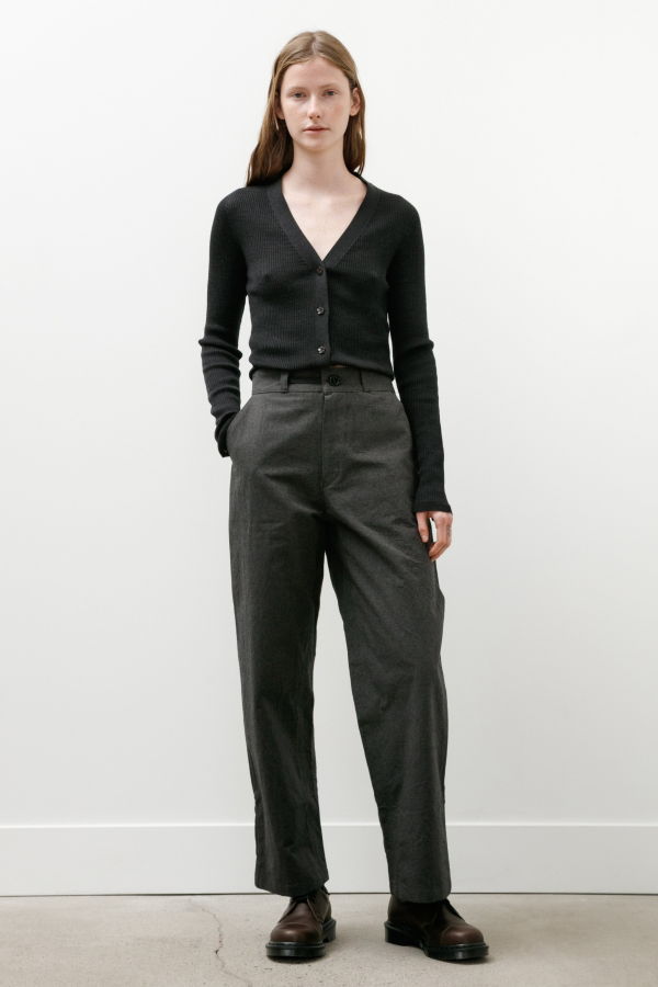 MAN-TLE WR21 Pant-4 High-Wide Pants Granite Wool