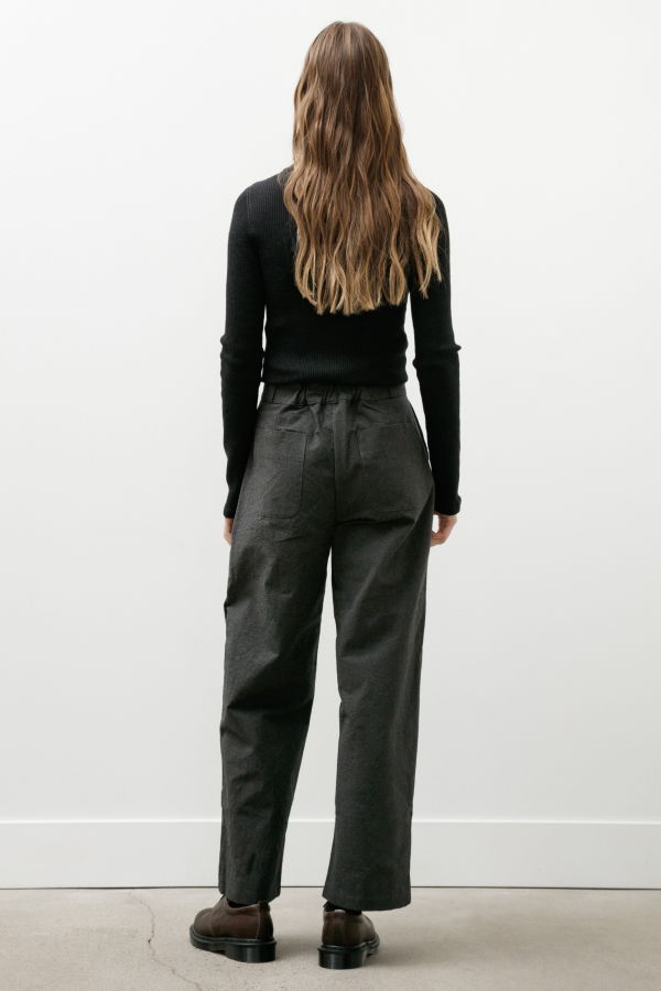 MAN-TLE WR21 Pant-4 High-Wide Pants Granite Wool