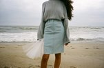 Calvin Luo Denim Skirt - Thumbnail 4