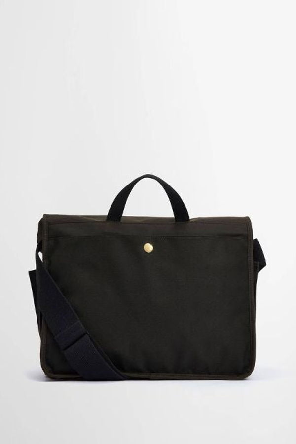 Barbour Field Waxed Messenger Bag - Olive