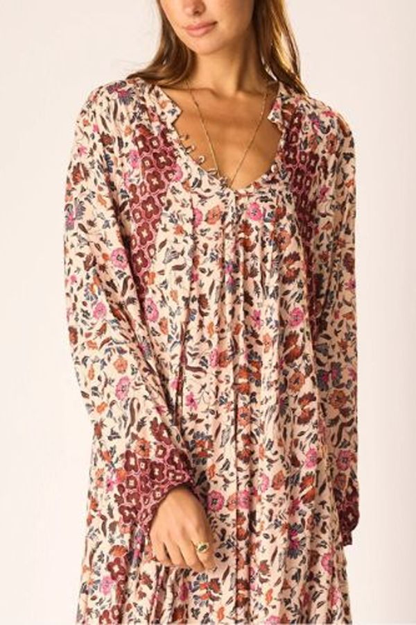 Natalie Martin Fiore Short Dress - Wildflower Spice