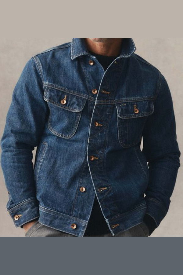 Taylor Stitch Long Haul Jacket Midwash Organic Selvedge