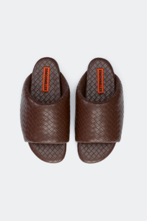 Simon Miller Woven Bubble Slide Sandal - Chocolate