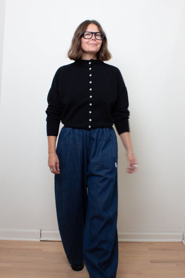 James Street Co. Wool Peri Shrunken Cardigan