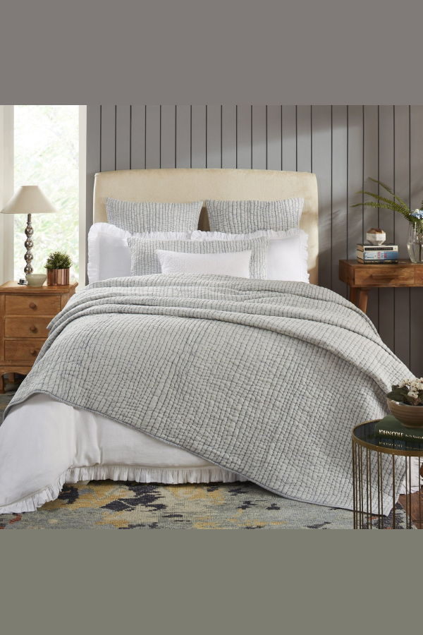 Orchids Lux Home Bella Stone Washed Cotton Quilt