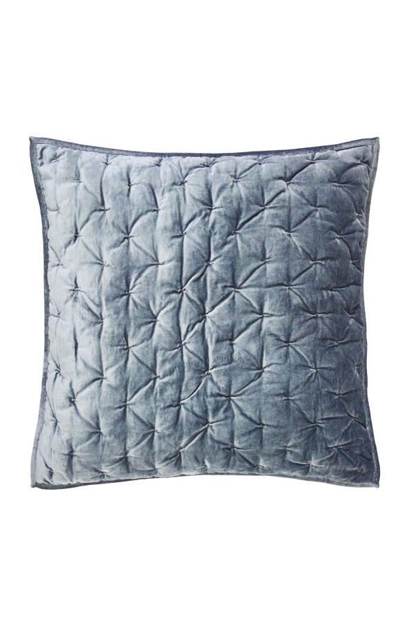 Orchids Lux Home Luna Hand Pinched Velvet Quilt Sham