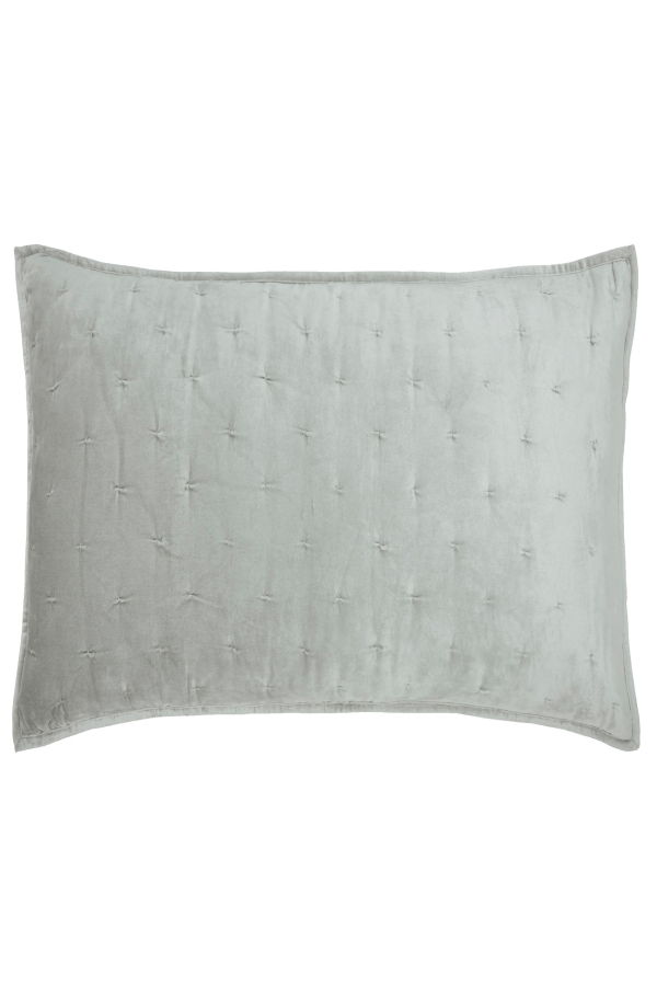 Orchids Lux Home Luna Hand Pinched Velvet Quilt Sham
