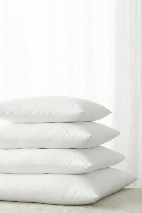 Orchids Lux Home Feather Down Pillow Insert - White